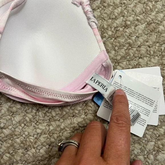 La Perla bikini swim top pink NWT size 8 - Picture 10 of 10
